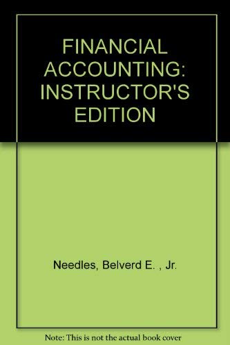 Beispielbild fr FINANCIAL ACCOUNTING: INSTRUCTOR'S EDITION zum Verkauf von Better World Books