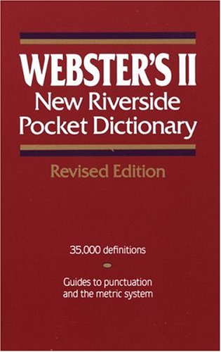 Imagen de archivo de Webster's II New Riverside Pocket Dictionary a la venta por SecondSale
