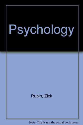 Psychology (9780395605523) by Rubin, Zick