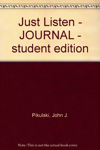 Stock image for Just Listen - JOURNAL - student edition for sale by Wonder Book