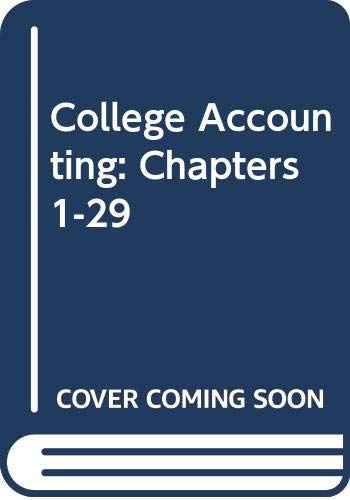 9780395623510: Chapters 1-29 (College Accounting)