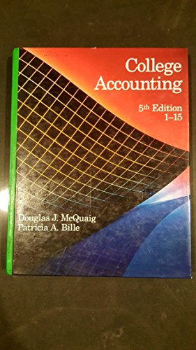 Beispielbild fr College Accounting, Chapters 1-15 zum Verkauf von SecondSale