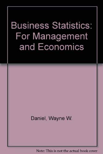 9780395628355: Business Statistics: For Management and Economics