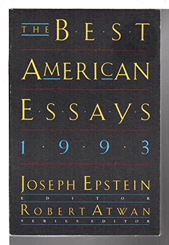 Beispielbild fr The Best American Essays, 1993 zum Verkauf von Read&Dream