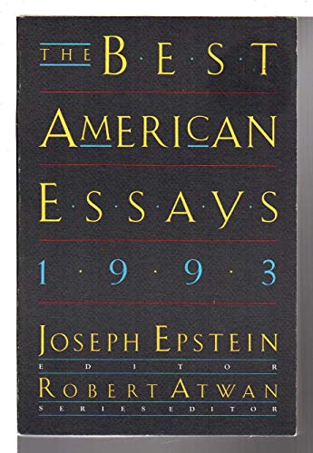 Stock image for Best American Essays, 1993 for sale by Better World Books