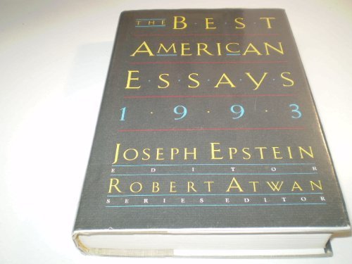 Beispielbild fr Best American Essays, 1993 zum Verkauf von Better World Books