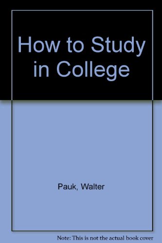 9780395643266: How to Study in College