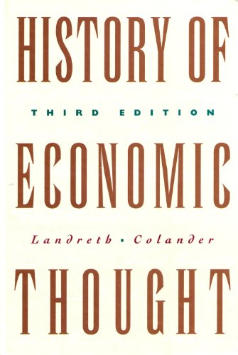 Beispielbild fr History of Economic Thought zum Verkauf von SecondSale