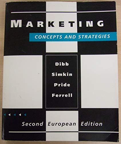 Stock image for Marketing : Concepts and Strategies for sale by Better World Books