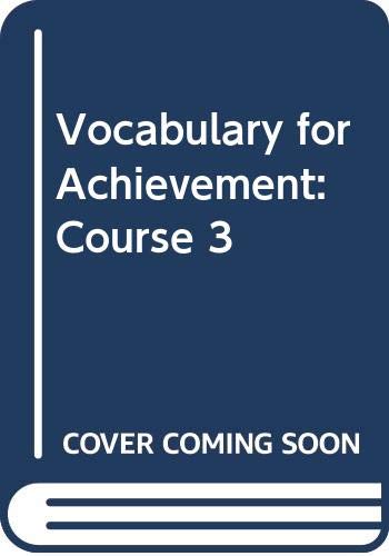 Stock image for Vocabulary for Achievement: Course 3 for sale by Wonder Book