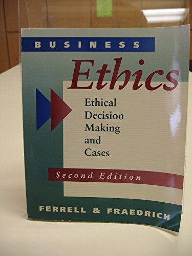 Stock image for Business Ethics: Ethical Decision Making and Cases for sale by Wonder Book