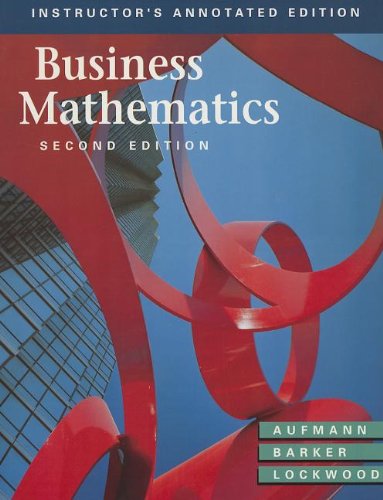 9780395691120: Business Mathematics