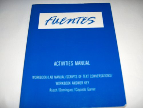 Beispielbild fr Fuentes: Activities Manual zum Verkauf von HPB-Diamond