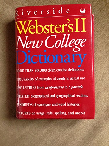 Beispielbild fr Webster's II New College Dictionary zum Verkauf von Wonder Book