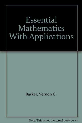 9780395712290: Essential Mathematics with Applications