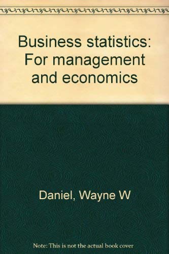 9780395716717: Business statistics: For management and economics