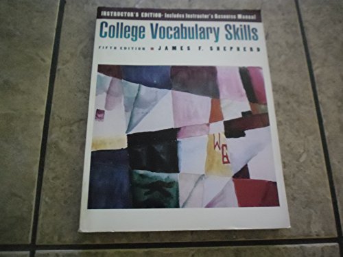 Beispielbild fr College Vocabulary Skills zum Verkauf von Better World Books