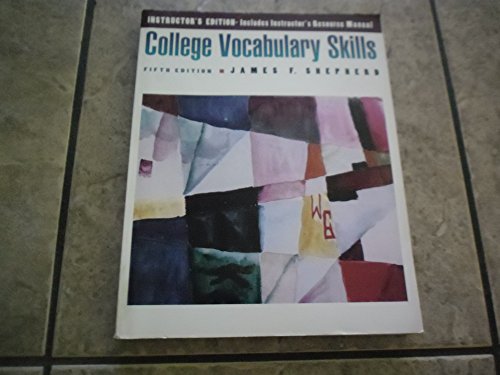 Imagen de archivo de College Vocabulary Skills a la venta por Better World Books