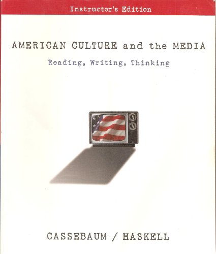 Imagen de archivo de American Culture and Media - Instructor's Edition a la venta por UHR Books