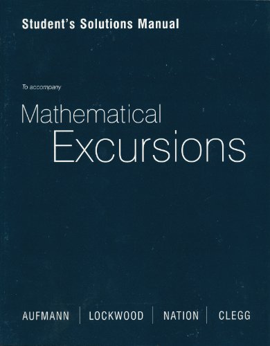 9780395727805: Student's Solutions Manual: To Accompany Mathematical Excursions