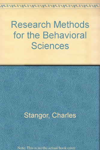 9780395745830: Research Methods for the Behavioral Sciences