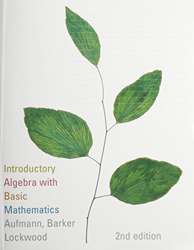 9780395746219: Introductory Algebra with Basic Mathematics (The Aufmann Family of Books)