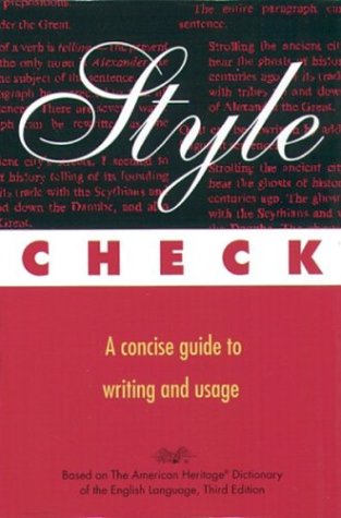 Imagen de archivo de Style Check: Based on the American Heritage Dictionary of the English Language a la venta por Orion Tech