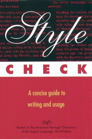 Stock image for Style Check: Based on the American Heritage Dictionary of the English Language for sale by Orion Tech