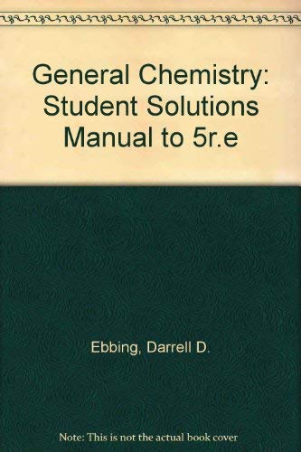 9780395759332: Student Solutions Manual to 5r.e (General Chemistry)