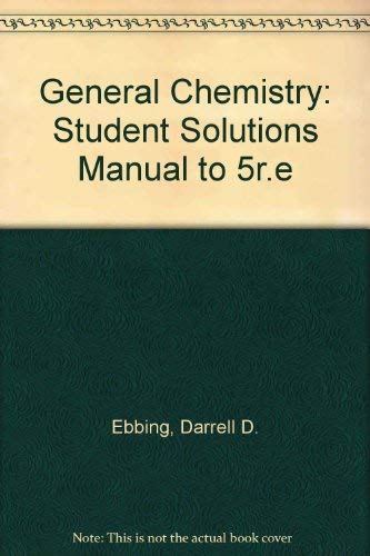 Stock image for General Chemistry (Solution Manual) for sale by Better World Books