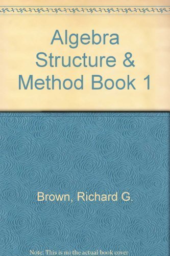 9780395771174: Algebra Structure & Method Book 1