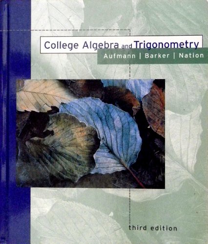 Imagen de archivo de College Algebra and Trigonometry a la venta por HPB-Red