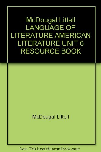 9780395797914: The Language of Literature: Garde 6, Unit Three Resource Book