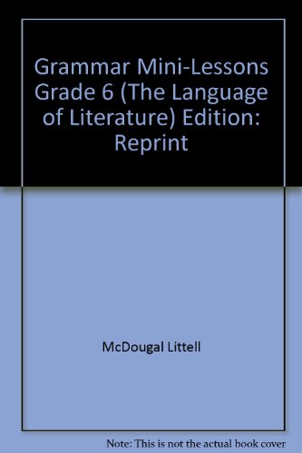 9780395799475: Grammar Mini-Lessons Grade 6 (The Language of Literature)