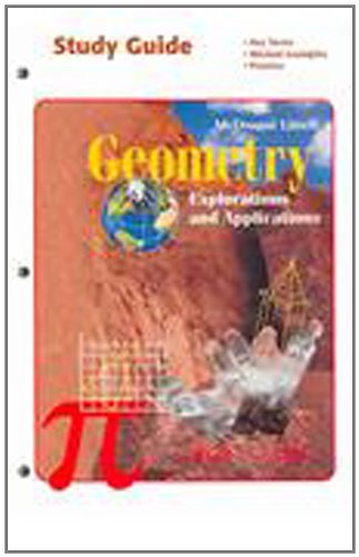 Imagen de archivo de Geometry: Explorations and Applications, Study Guide a la venta por HPB-Red