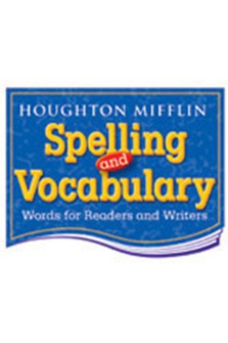 9780395855348: Houghton Mifflin Spelling and Vocabulary: Student Book (Consumable/Continuous Stroke) Grade 1 1998 [With Punchouts]: Level 1