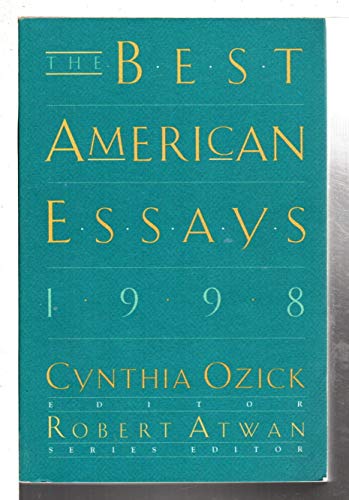 Beispielbild fr The Best American Essays 1998 zum Verkauf von Better World Books