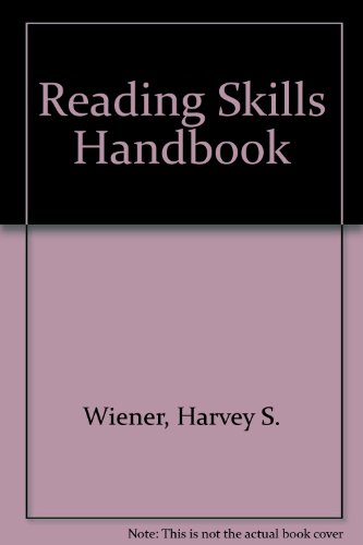 Reading Skills Handbook (9780395861332) by Wiener, Harvey S.; Bazerman, Charles