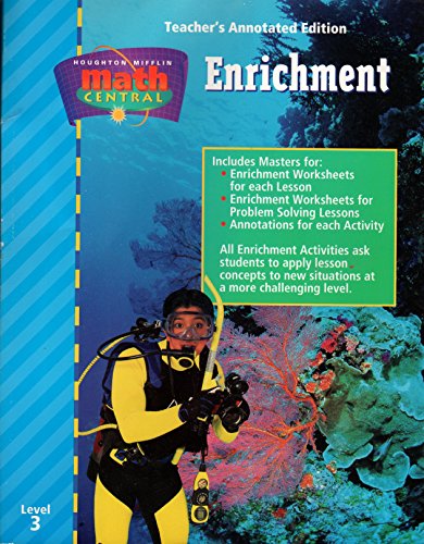 Beispielbild fr Houghton Mifflin Math Central Enrichment Level 3 Teacher's Annotated Edition zum Verkauf von Wonder Book