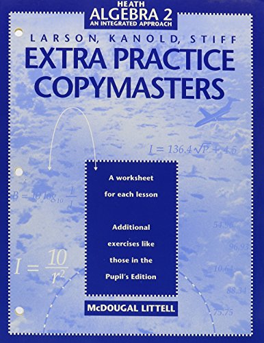 Stock image for Algebra 2: Extra Practice CM 98 for sale by Wonder Book