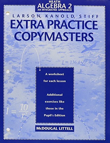 Stock image for Algebra 2: Extra Practice CM 98 for sale by Hippo Books