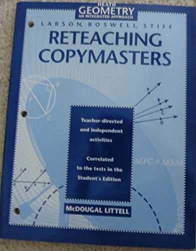 9780395872055: Heath Geometry an Integrated Approach (Reteaching Copymasters)