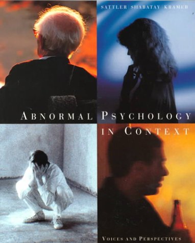Beispielbild fr Abnormal Psychology in Context : Voices and Perspectives zum Verkauf von Better World Books