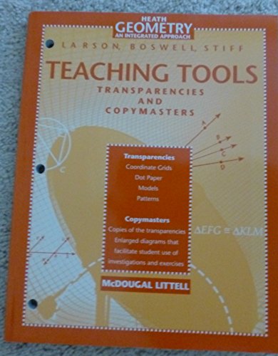 Stock image for Heath Geometry, An Integrated Approach: Teaching Tools Transparencies And Copymasters (1998 Copyright) for sale by ~Bookworksonline~