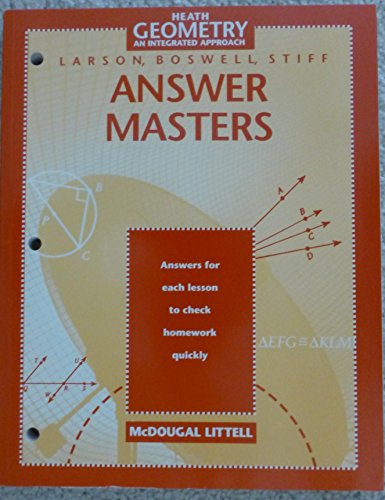 Heath Geometry an Integrated Approach (Answer Masters) (9780395879580) by McDougal Littell