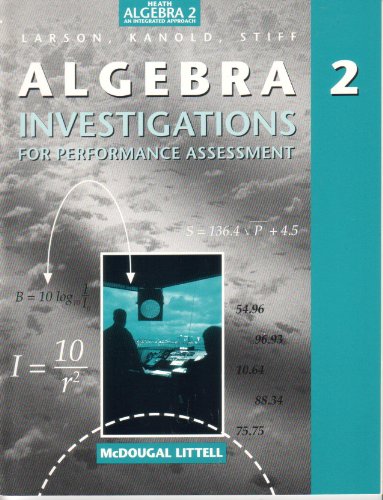 9780395879658: Heath Algebra 2 an Integrated Approach (Investigations for Performance Assessment)