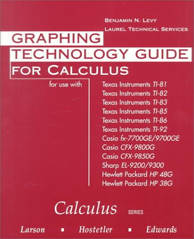 Beispielbild fr Graphing Technology Guide for Larson/Hostetler/Edwards' Calculus, 6th (Calculus (Houghton Mifflin)) zum Verkauf von Wonder Book