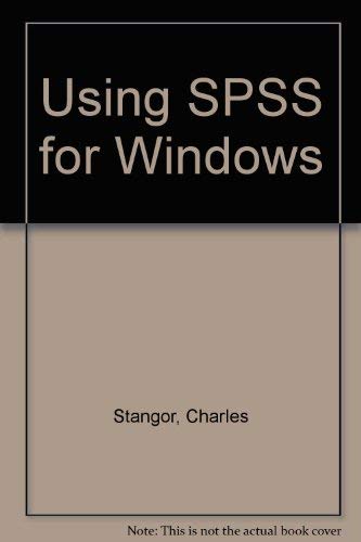 Stock image for Using Spss for Windows. for sale by Alien Bindings