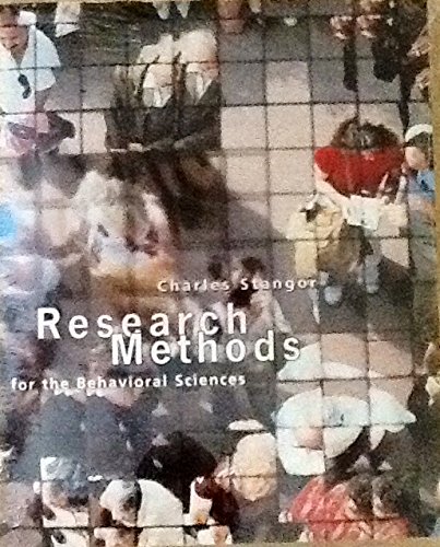 9780395890615: Research Methods for the Behavioural Sciences