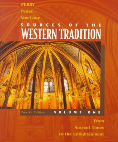 9780395892015: From Ancient Times to the Enlightenment (v. 1) (Sources of the Western Tradition)